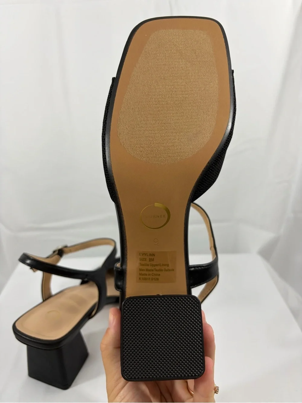 NWT Journee Women’s Size 9 Soft Black 2 Inch Block Heel Ankle Strap Sandals